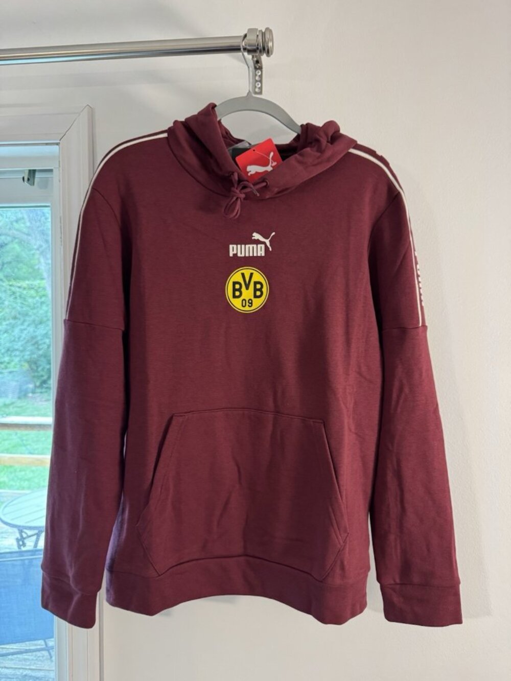 Puma Borussia Dortmund Hoodie Men's M Maroon NWT